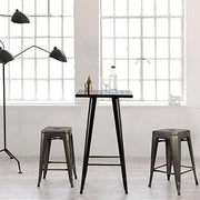 Set of 4 Gunmetal Indoor/Outdoor Stacking Barstools
