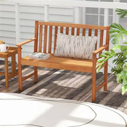 Solid Wood 4-Ft. Outdoor Patio Garden Bench - 800 lbs. Weight Capacity
